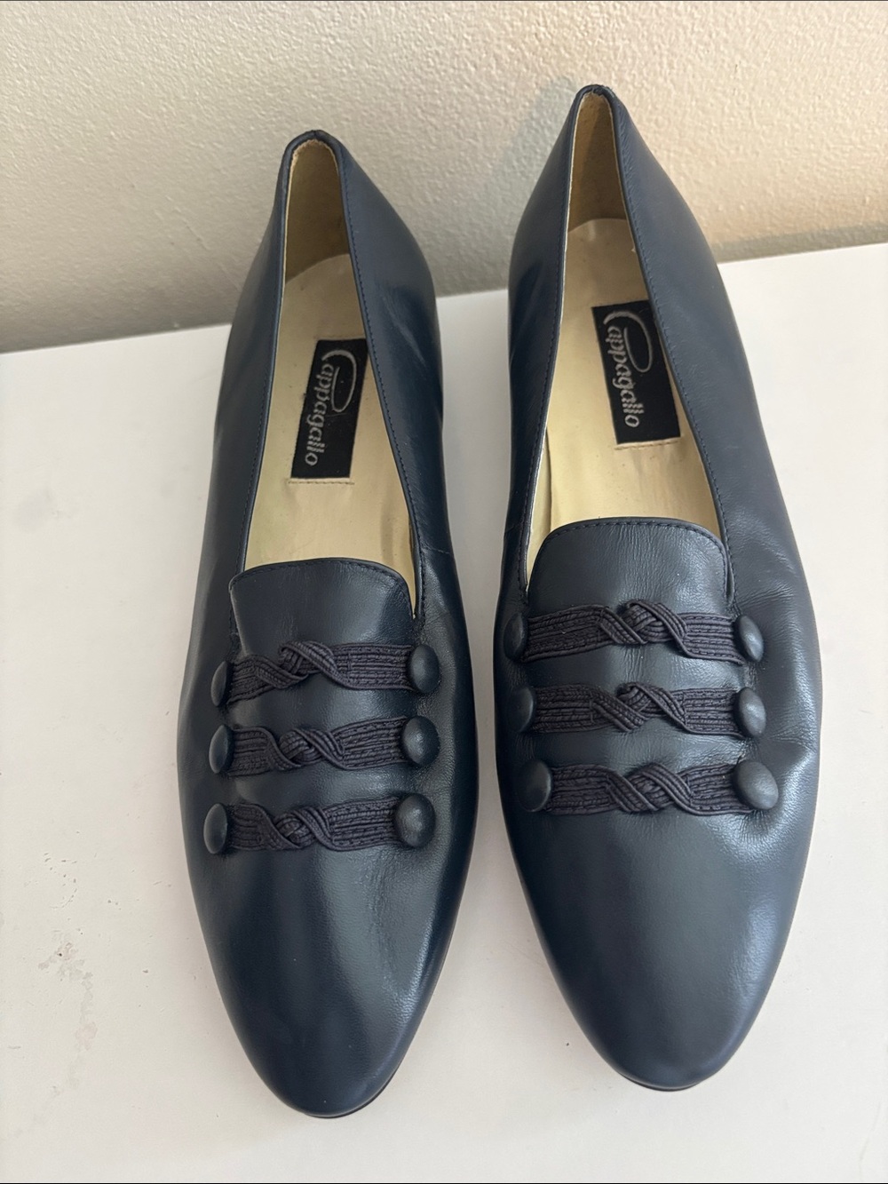 Black Leather Loafers for Women